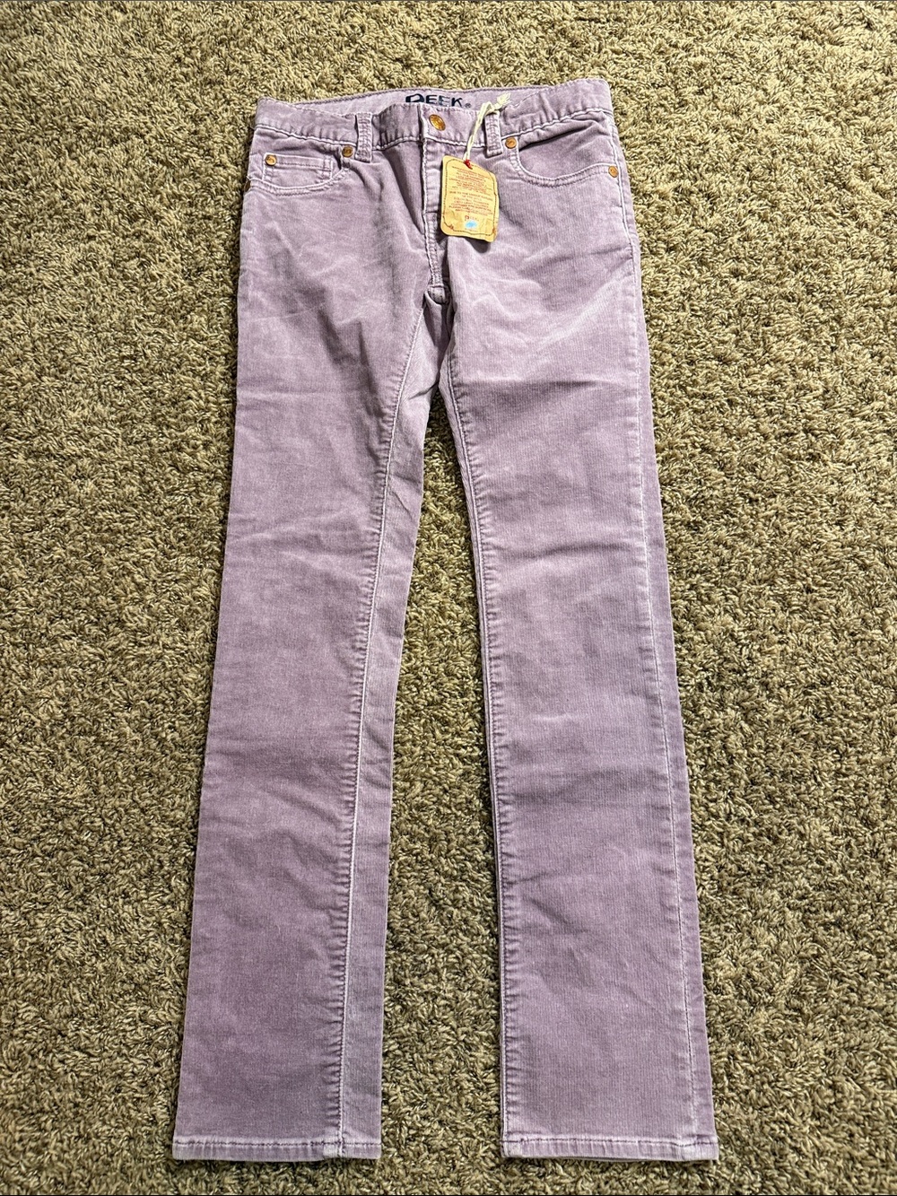 Peek Lavender Corduroy Straight-Leg Pants